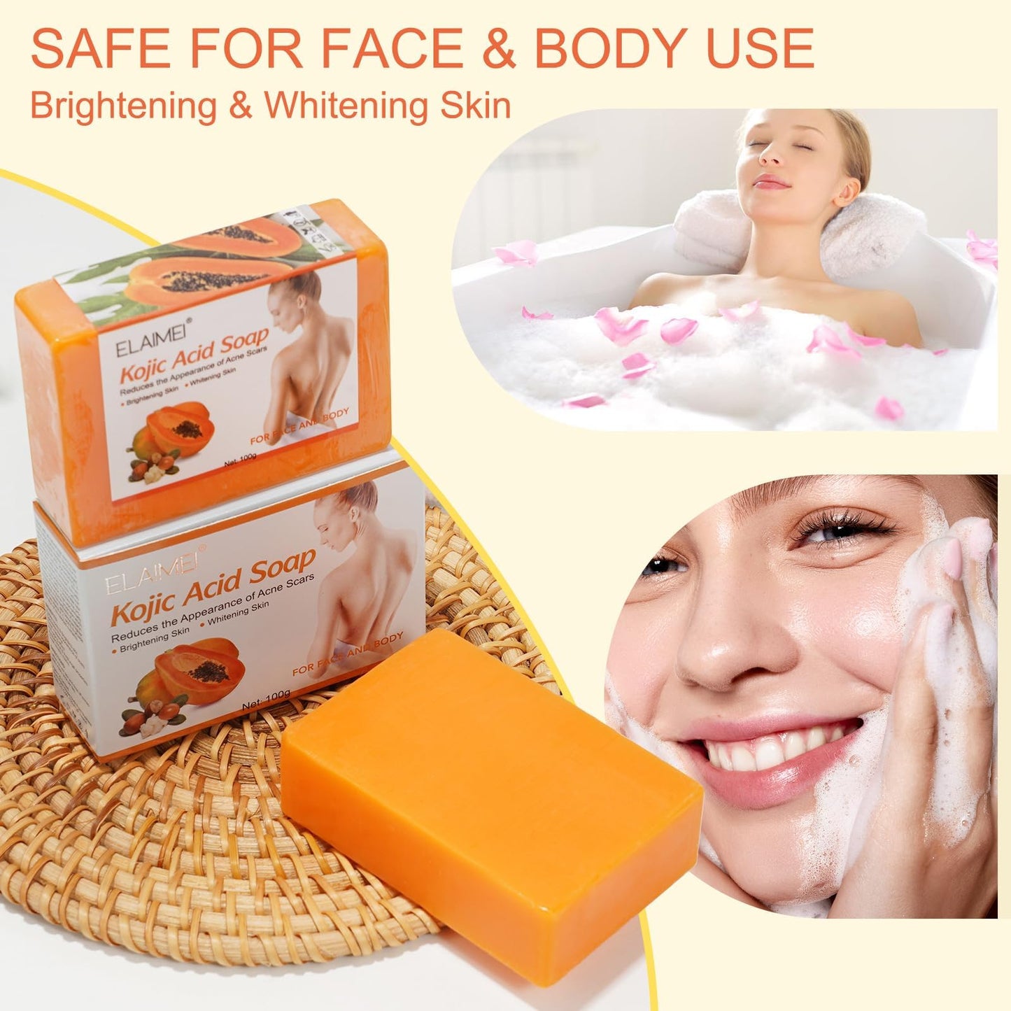 ✨ Kojic Glow™ - Ultra Brightening Soap (Pack of 2) | FLAT 45% Off 🔥