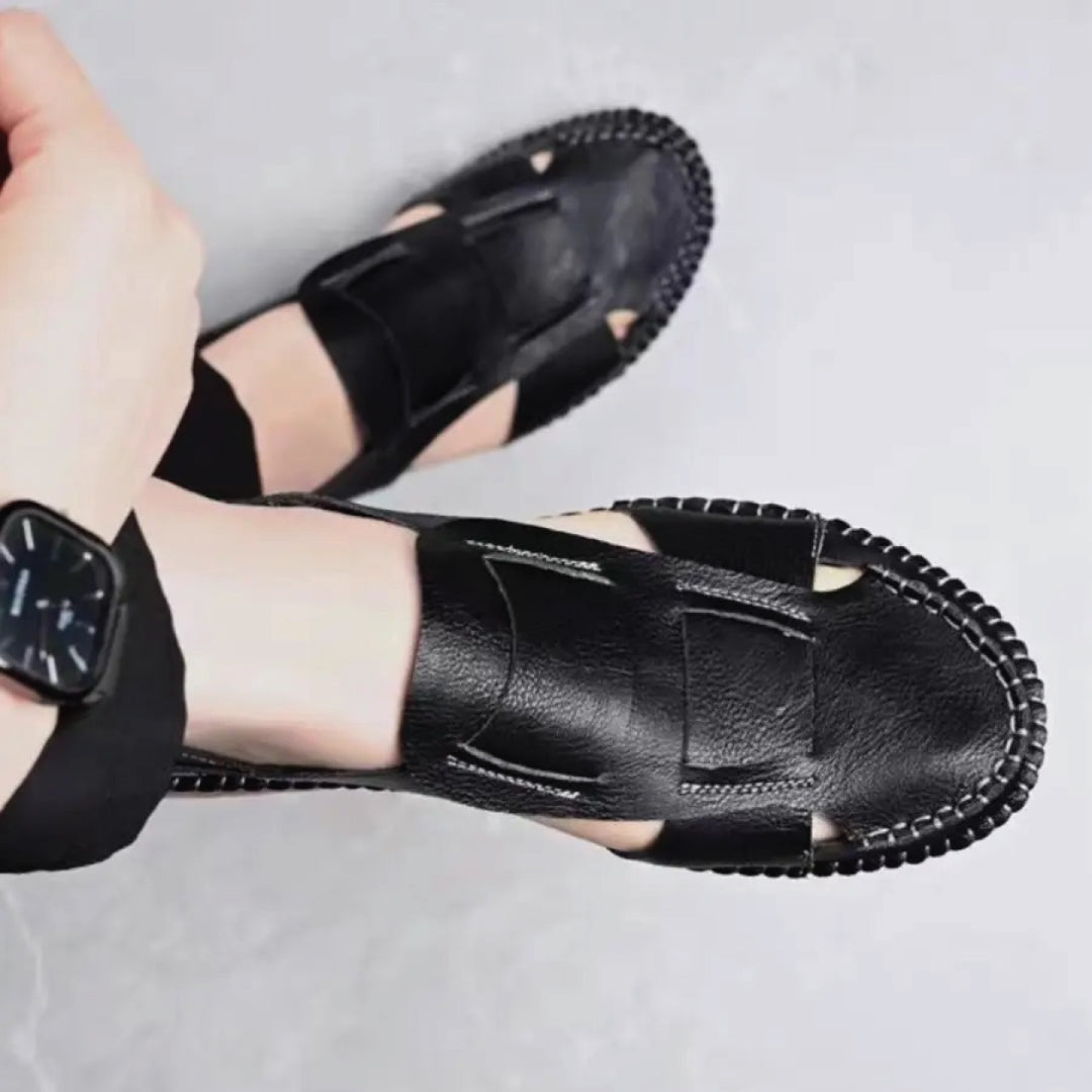 ✨ Royal Walk™ - Luxury Sandals (Black/White) | Today Only 45% OFF 🔥