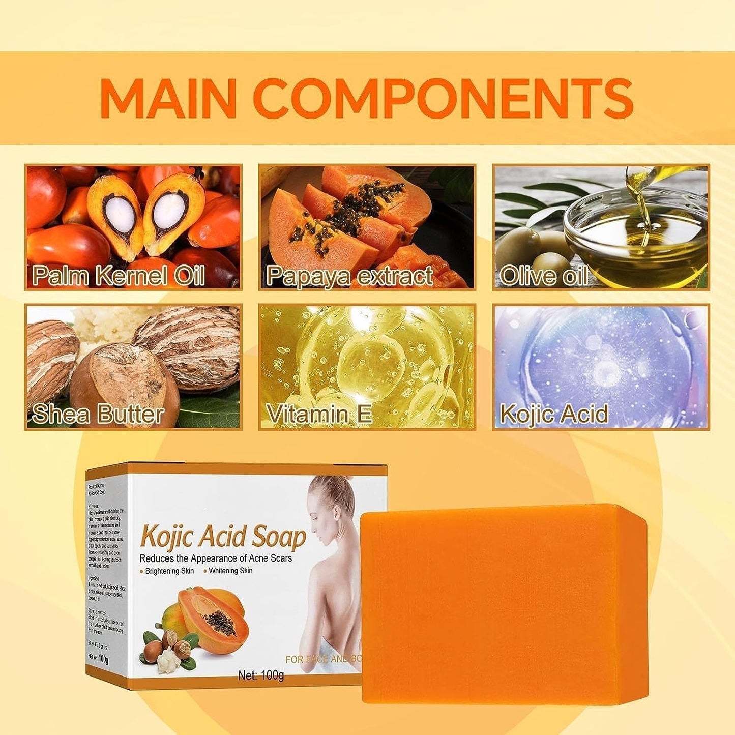 ✨ Kojic Glow™ - Ultra Brightening Soap (Pack of 2) | FLAT 45% Off 🔥