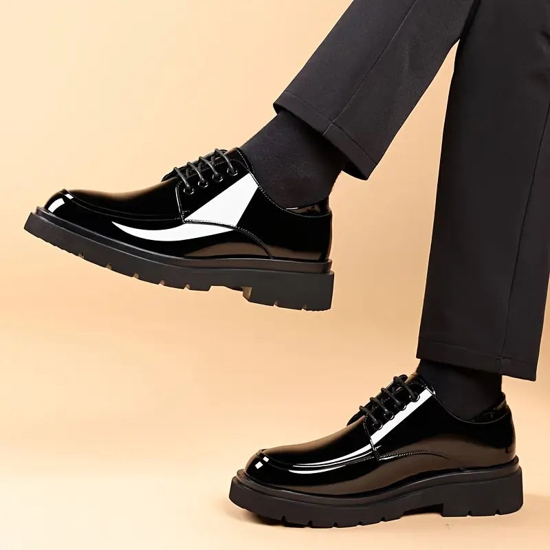 ✨⚫Black Velox – Classic Lace-Ups 👞| FLAT 45%🔥