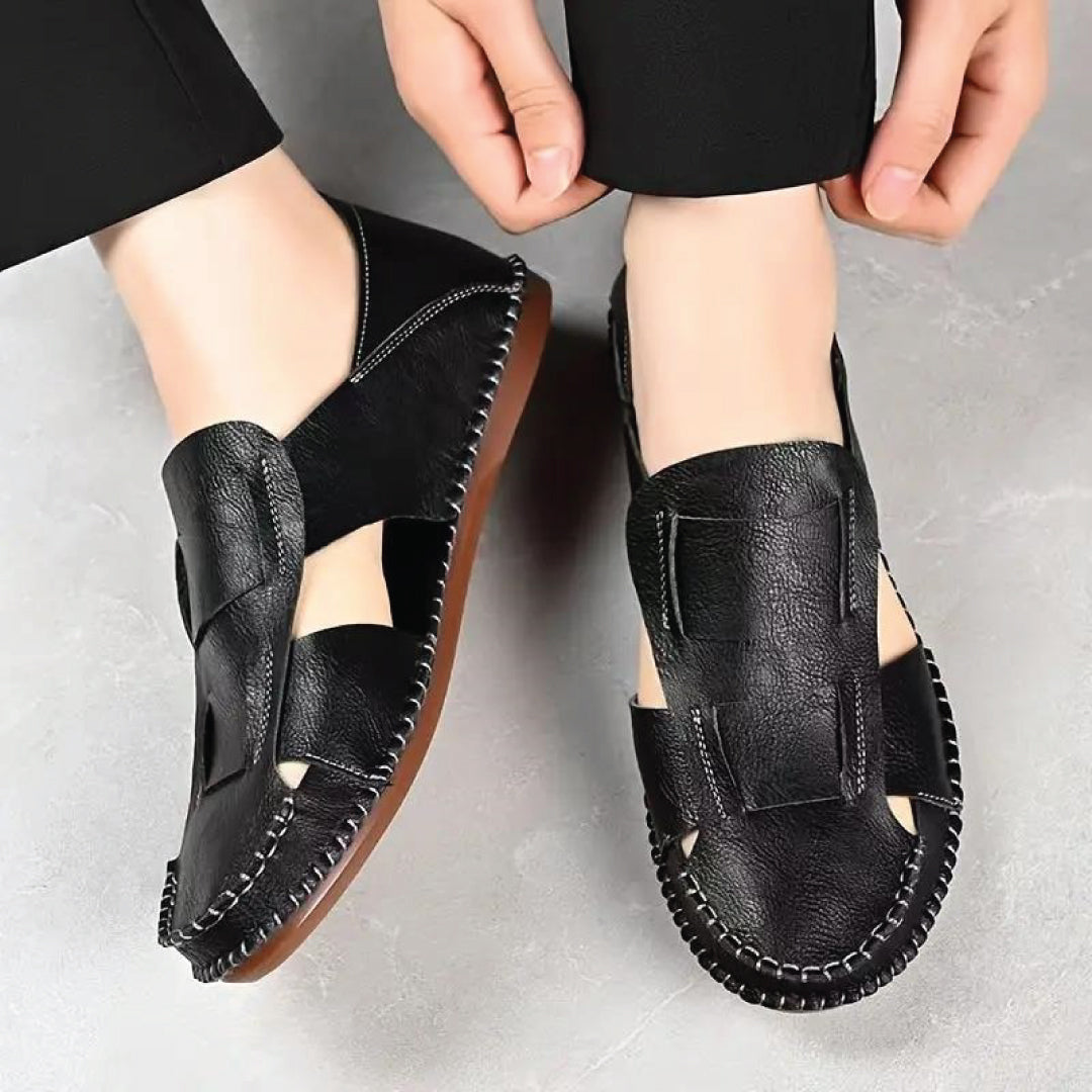 ✨ Royal Walk™ - Luxury Sandals (Black/White) | Today Only 45% OFF 🔥