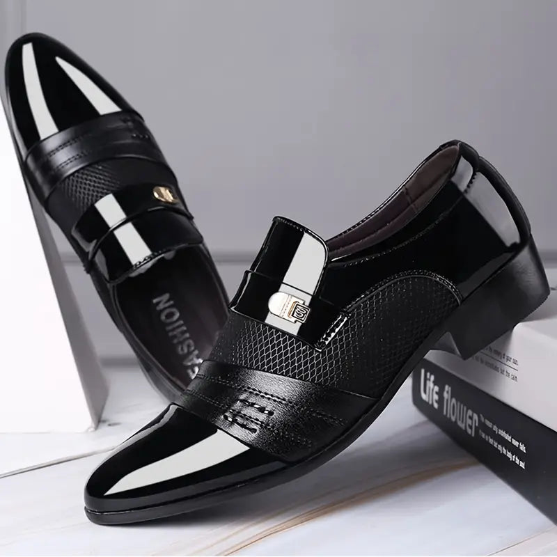 ✨⚫ Luxury Black™ -  Signature Slip-Ons 👞 | FLAT 45%🔥