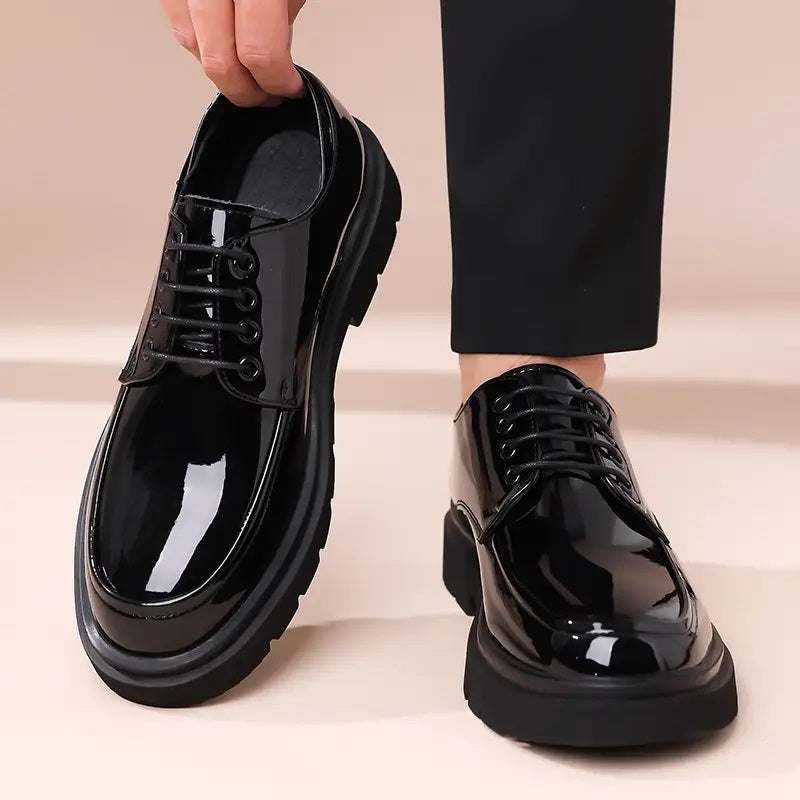 ✨⚫Black Velox – Classic Lace-Ups 👞| FLAT 45%🔥